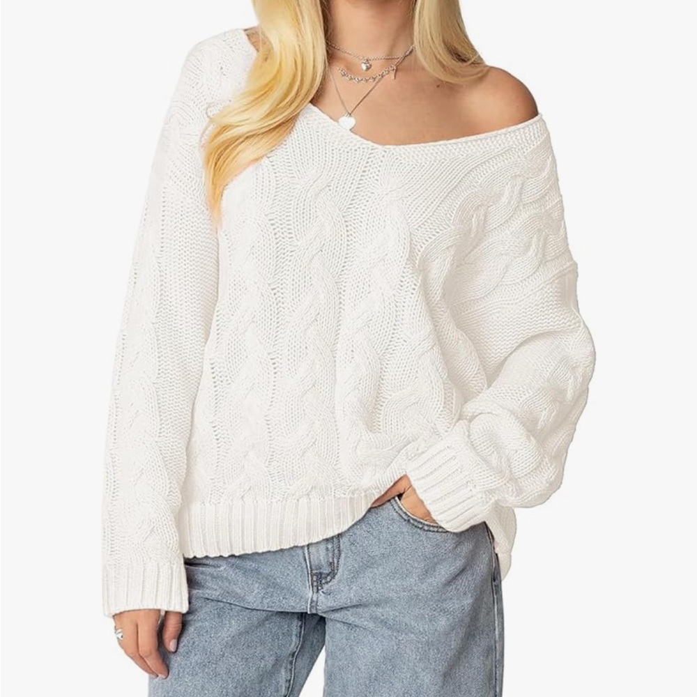 Cozy Cream Cable Knit Oversized Sweater